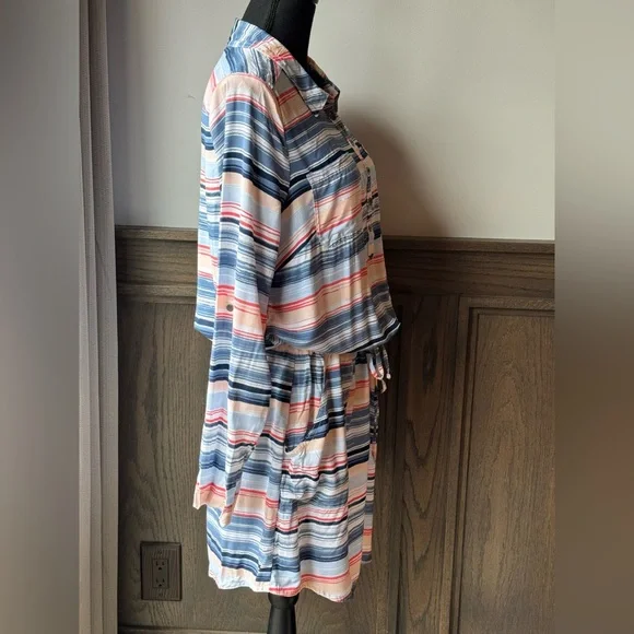 Sonoma Striped drawstring waist Dress Large NWT - Picture 6 of 9